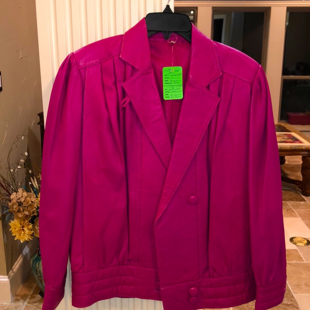 Vintage Pink Leather Jacket